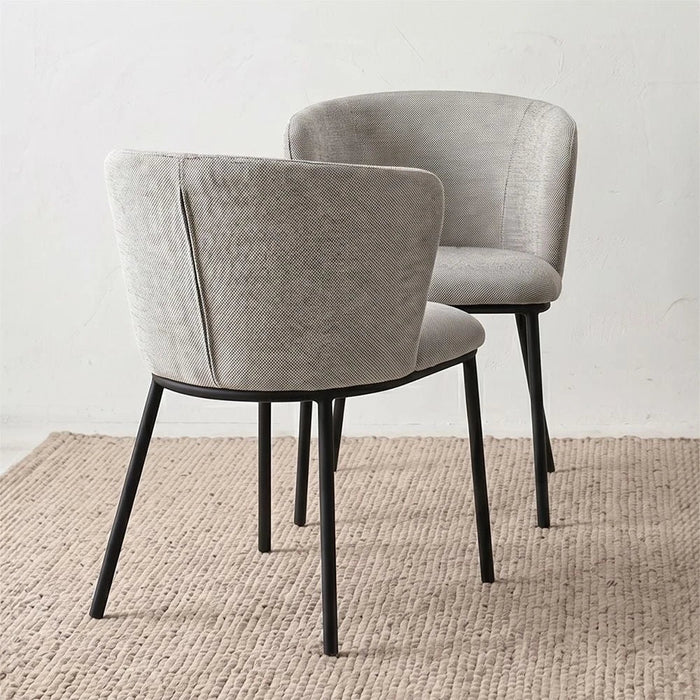 Weldy Chair-Set of 2-Grey/Black-With 2-Year Warranty