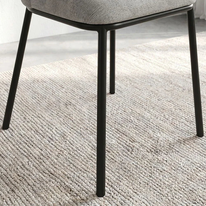 Weldy Chair-Set of 2-Grey/Black-With 2-Year Warranty