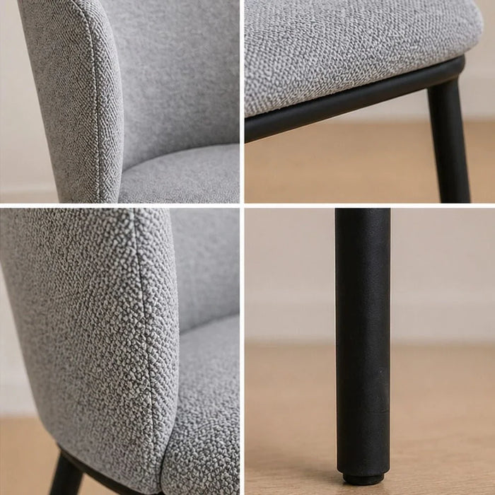 Weldy Chair-Set of 2-Grey/Black-With 2-Year Warranty