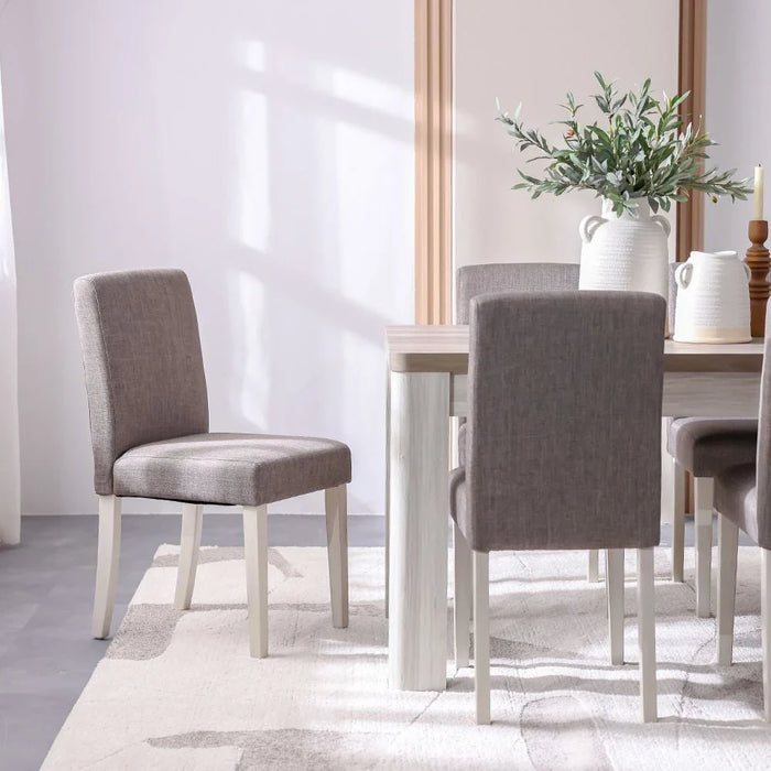 Olivos Dining Chair - Set of 2 - Grey/Oak - With 2-Year Warranty