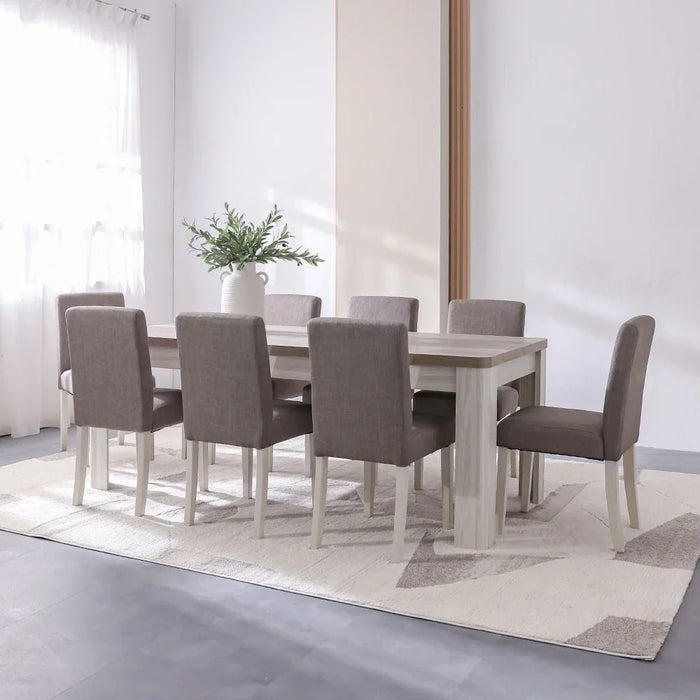 Olivos Dining Chair - Set of 2 - Grey/Oak - With 2-Year Warranty