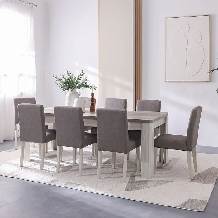 Olivos Dining Chair - Set of 2 - Grey/Oak - With 2-Year Warranty