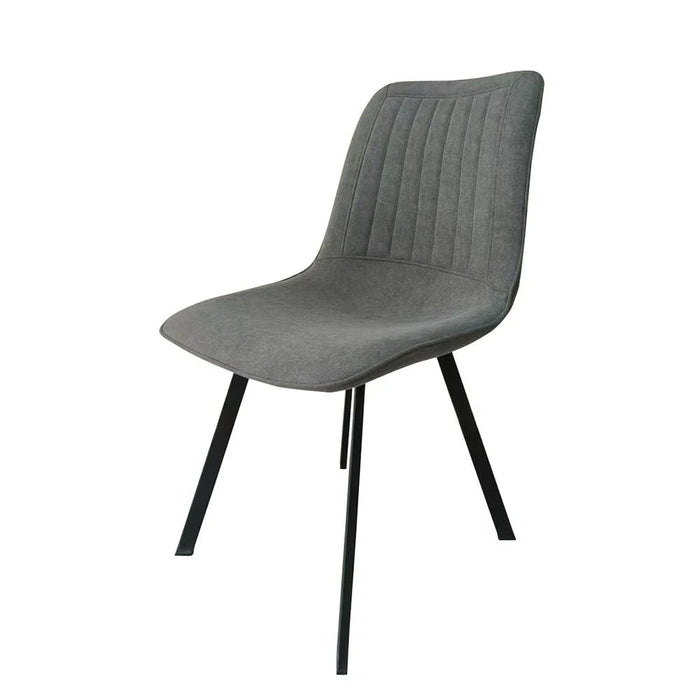 Alleria Set of 2 Dining Chairs - Grey/Black - With 2-Year Warranty