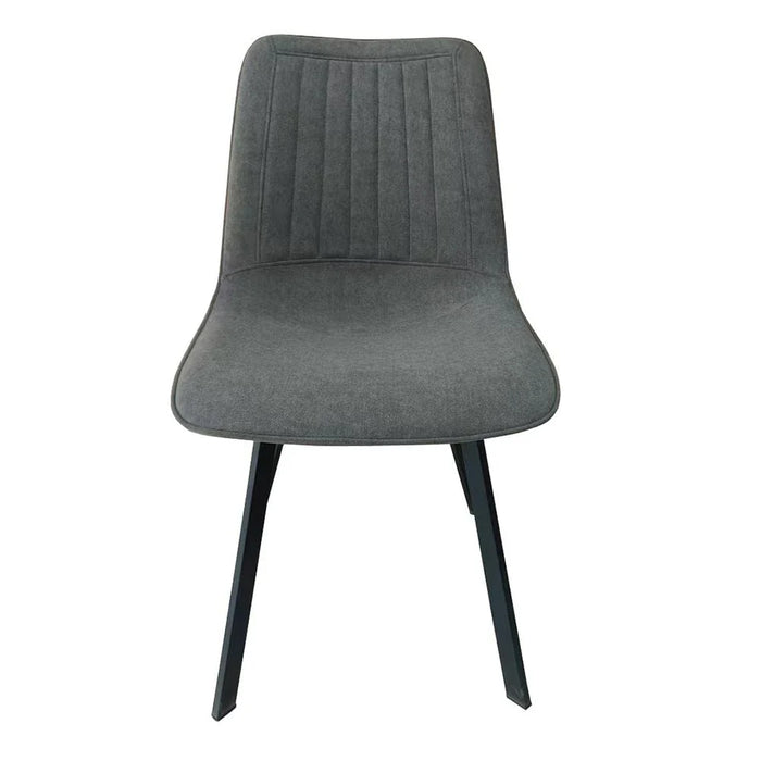 Alleria Set of 2 Dining Chairs - Grey/Black - With 2-Year Warranty