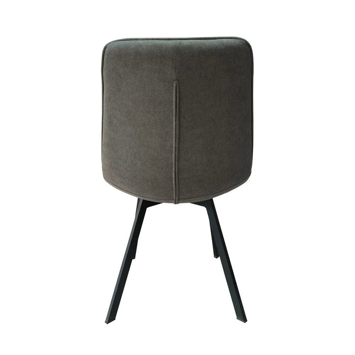 Alleria Set of 2 Dining Chairs - Grey/Black - With 2-Year Warranty