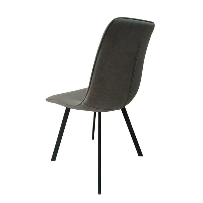 Alleria Set of 2 Dining Chairs - Grey/Black - With 2-Year Warranty