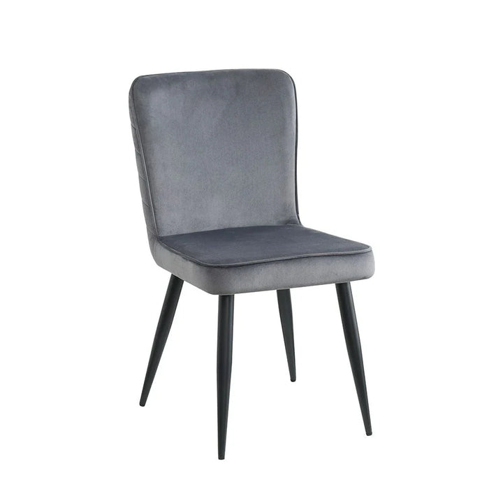 Santiago Fabric Dining Chair Set Of 2- D. Grey/Black