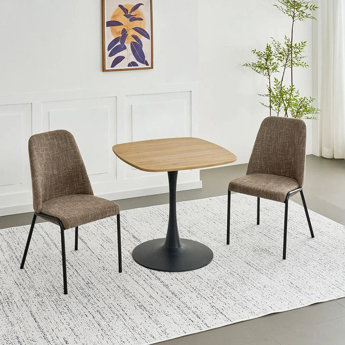 Agata Set of 2 Dining Chairs - Brown/Black - With 2-Year Warranty