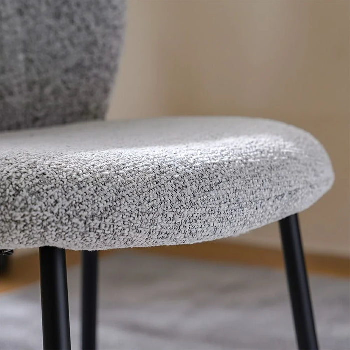 Davion Set of 2 Dining Chairs - Light Grey - With 2-Year Warranty