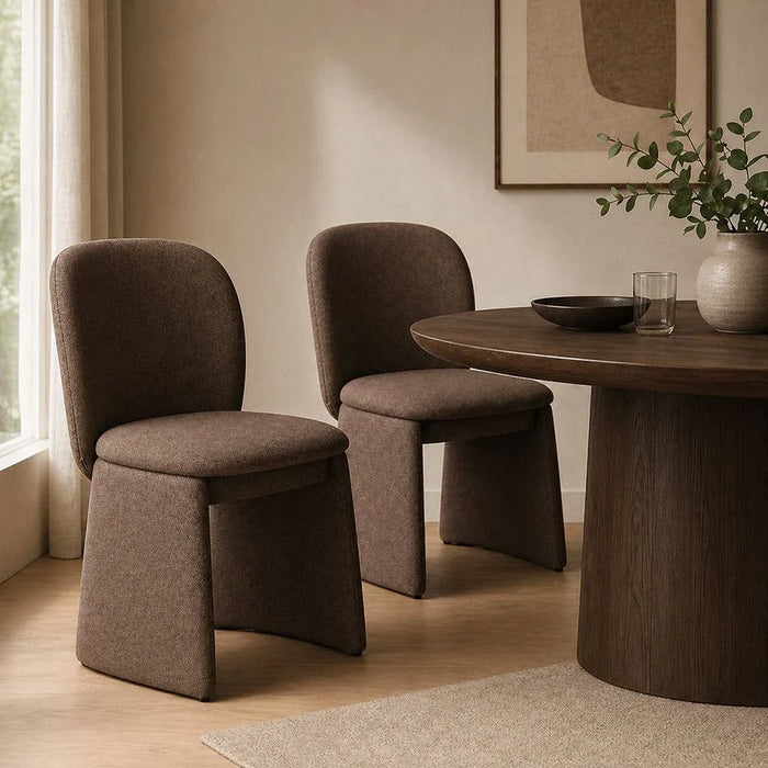 Namifir Set of 2 Dining Chairs - Dark Brown - With 2-Year Warranty