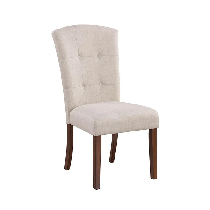 New Brody Dining Chair Fabric Set Of 2 - Beige /  Walnut