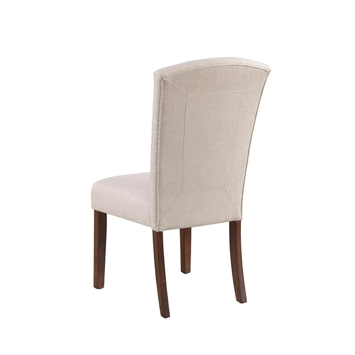 New Brody Dining Chair Fabric Set Of 2 - Beige /  Walnut