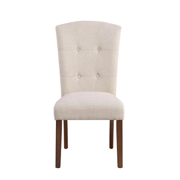New Brody Dining Chair Fabric Set Of 2 - Beige /  Walnut