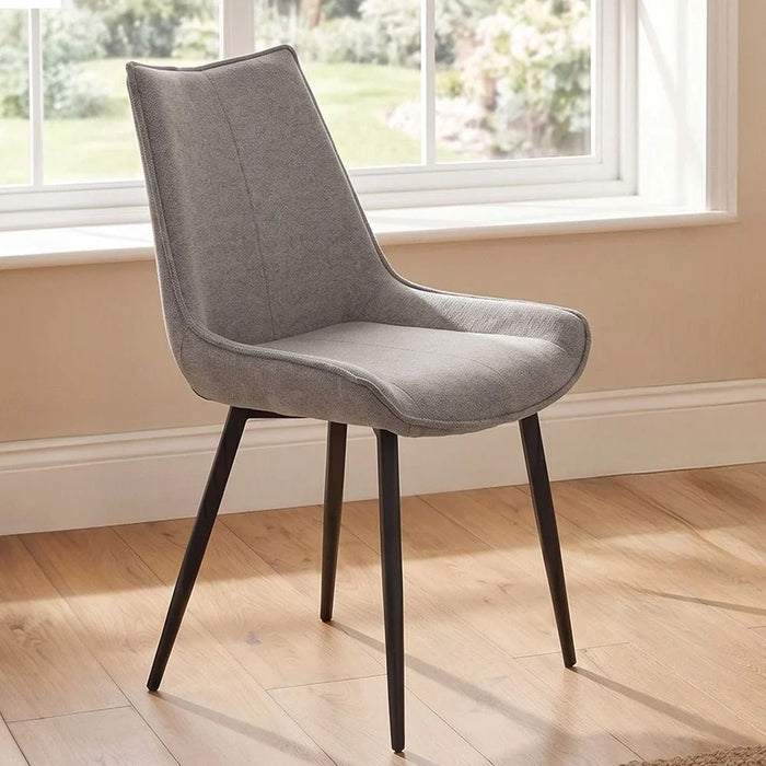 Wellington Dining Chair Set Of 2-Grey/Black