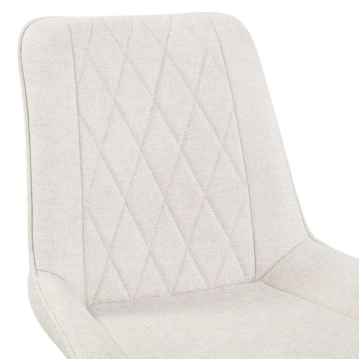 Wellington Dining Chair Set Of 2-Beige/Silver