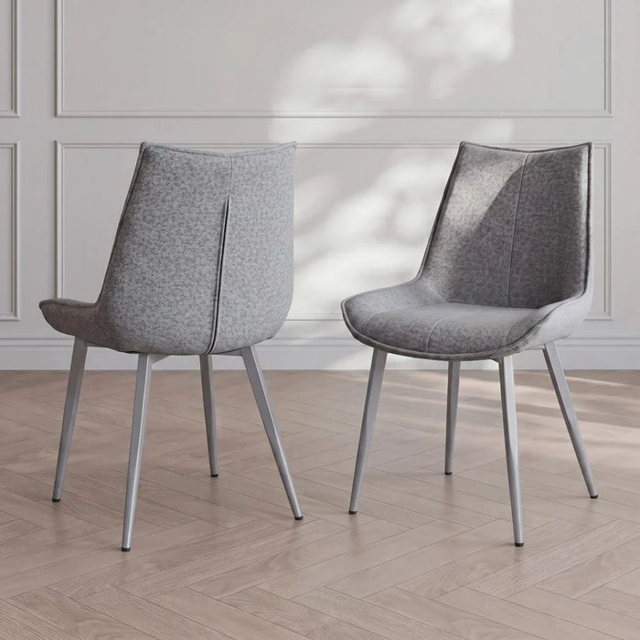 Wellington Dining Chair Set Of 2-Grey/Silver