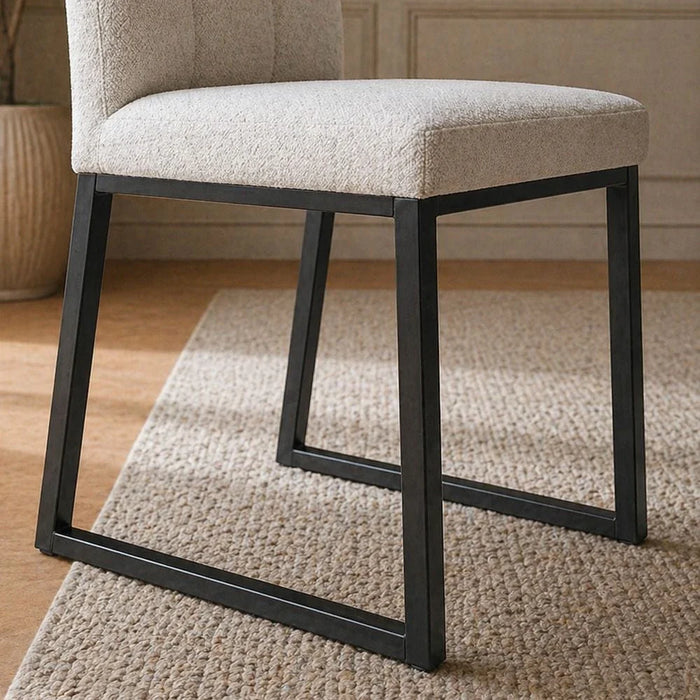 Midland Dining Chair Set of 2 - Beige/Black