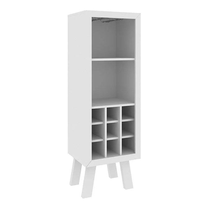 Zen Wine Cabinet with Storage-White-With 2-Year Warranty