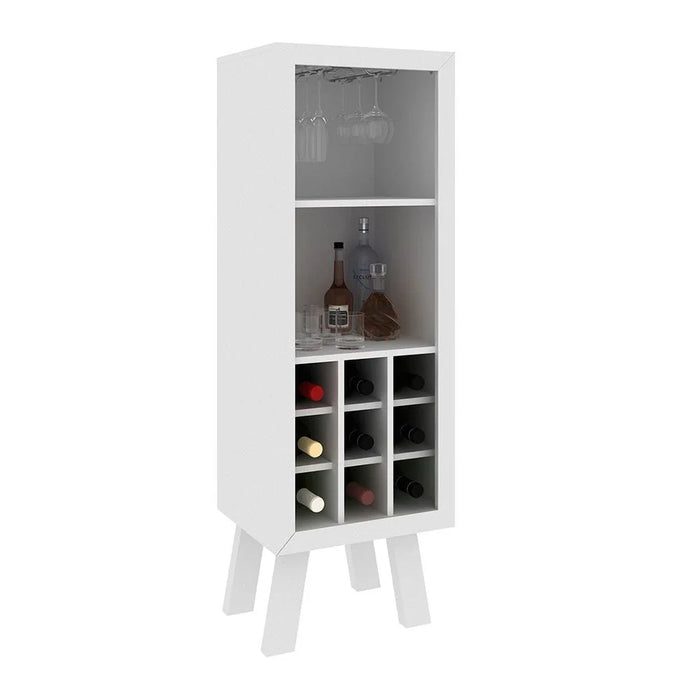 Zen Wine Cabinet with Storage-White-With 2-Year Warranty