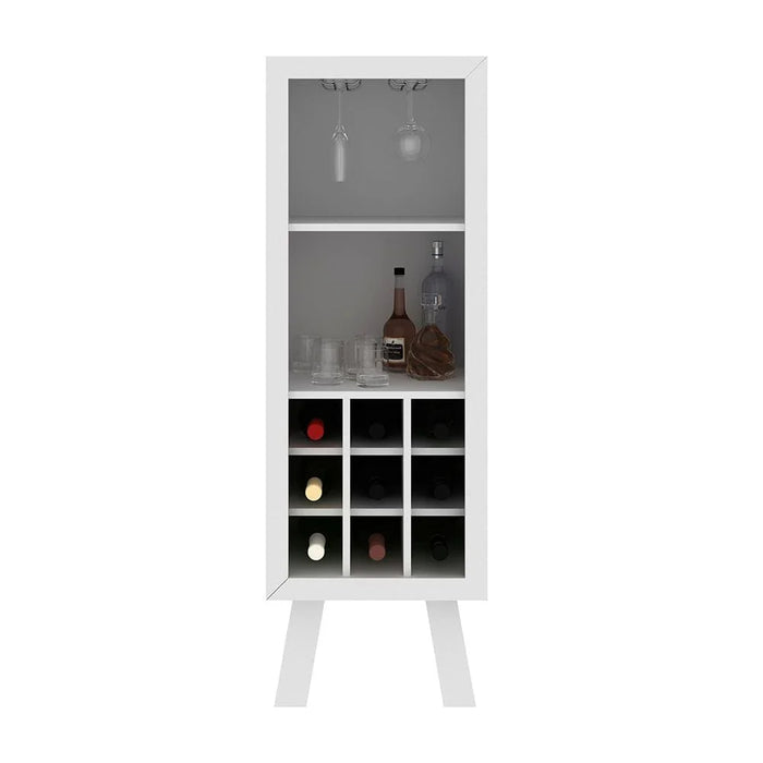 Zen Wine Cabinet with Storage-White-With 2-Year Warranty