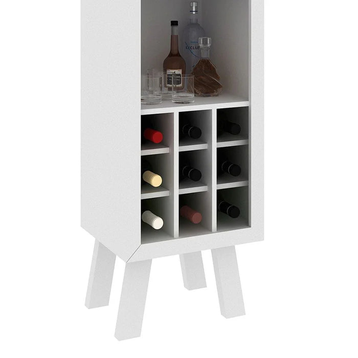 Zen Wine Cabinet with Storage-White-With 2-Year Warranty