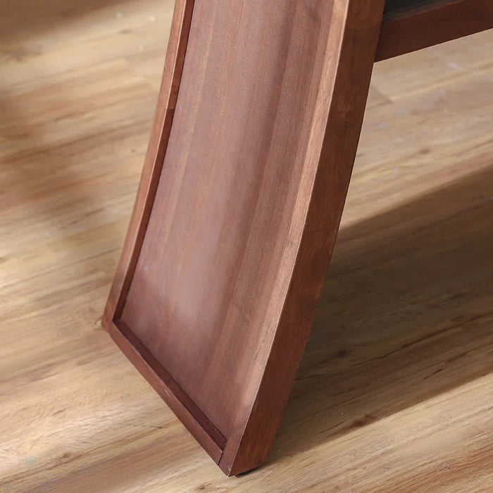 Aurelia Solid Wood Bar Counter-Walnut/Beige-With 2-Year Warranty
