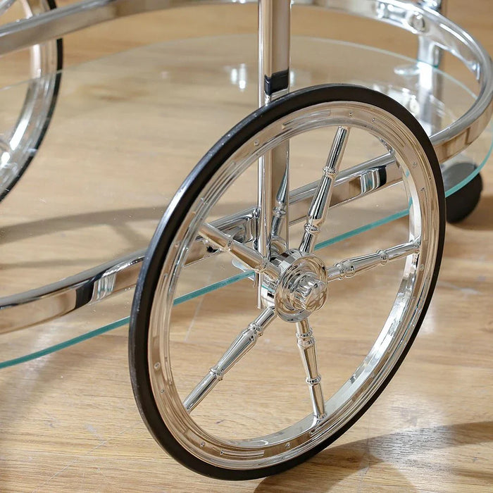 Hedona Serving Trolley - Clear/Silver - With 2-Year Warranty