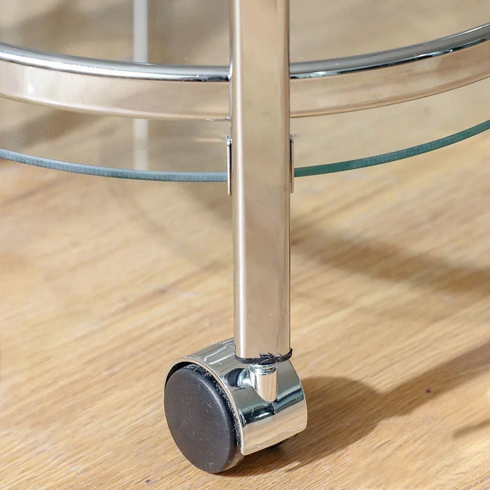 Hedona Serving Trolley - Clear/Silver - With 2-Year Warranty
