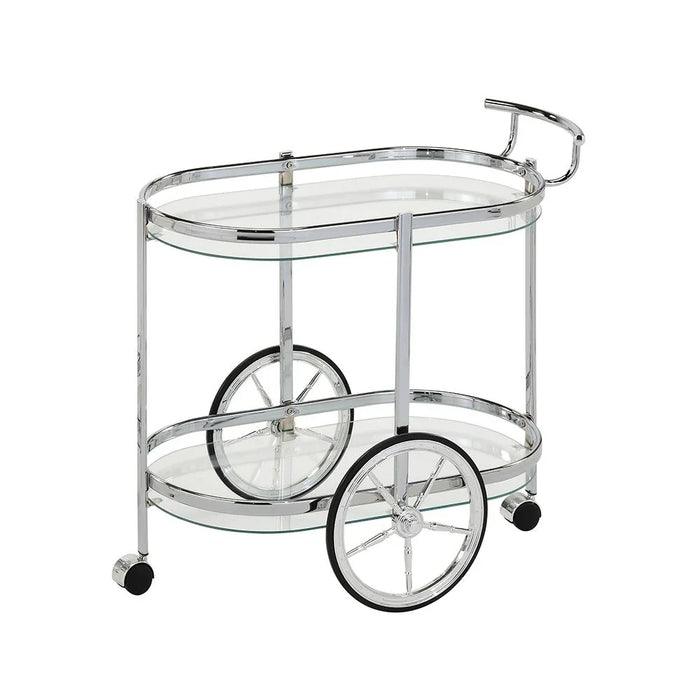 Hedona Serving Trolley - Clear/Silver - With 2-Year Warranty