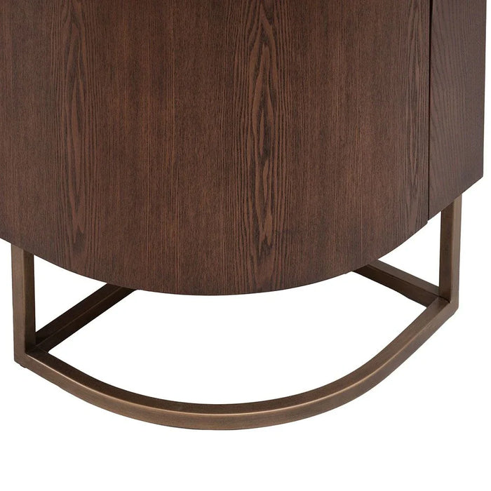 Alhamra Stone Top Buffet Cabinet-White/Green/Brown