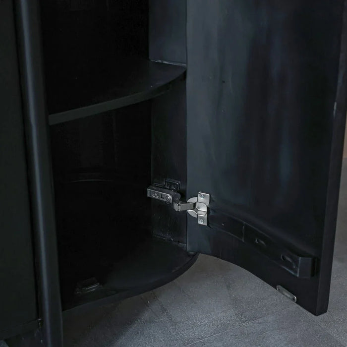 Leeds 4-Door Buffet Cabinet - Black - With 2-Year Warranty