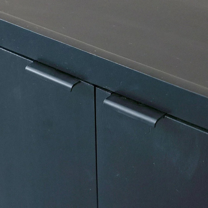 Leeds 4-Door Buffet Cabinet - Black - With 2-Year Warranty