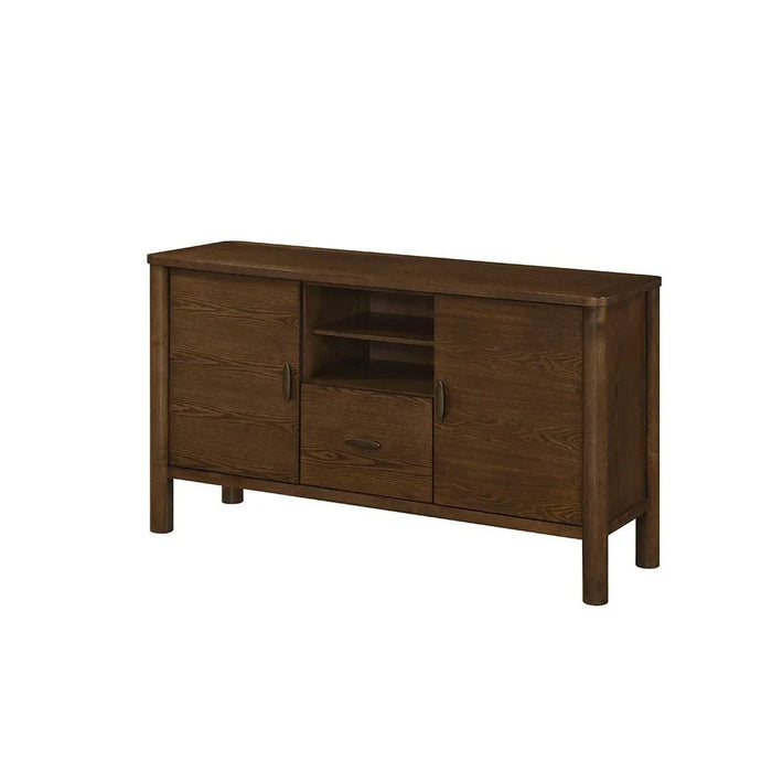 Gerry 2 Door and 1 Drawer Buffet Cabinet - Antique Brown - With 2-Year Warranty