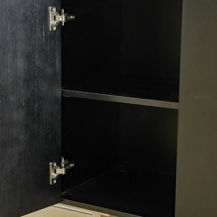 Linea Marble Top Buffet Cabinet with 4 Drawers - Grey/Black - With 2-Year Warranty