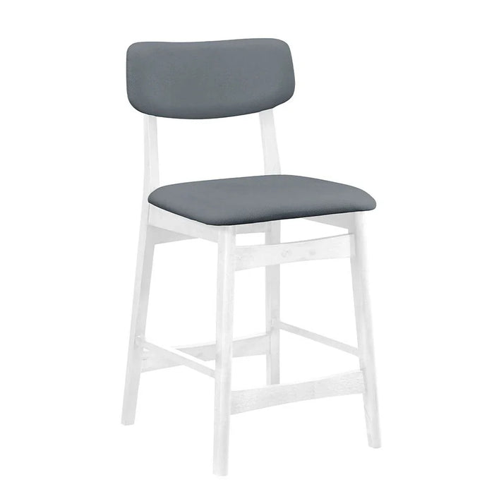 New Aurelia Solidwood Bar Chair - White/Grey