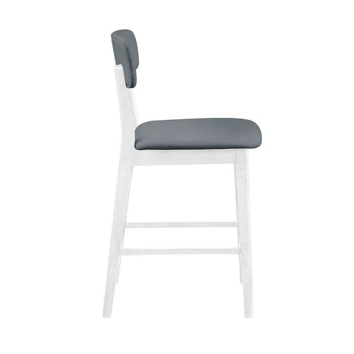 New Aurelia Solidwood Bar Chair - White/Grey