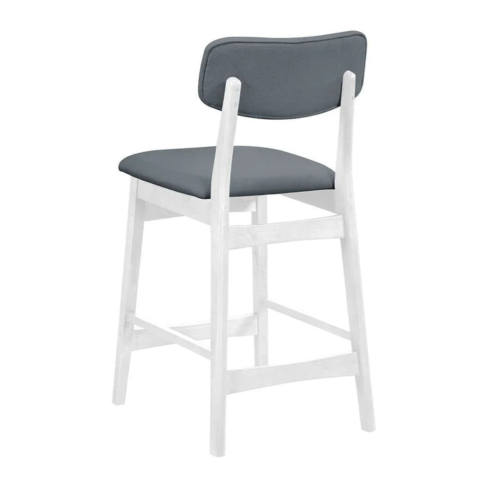 New Aurelia Solidwood Bar Chair - White/Grey