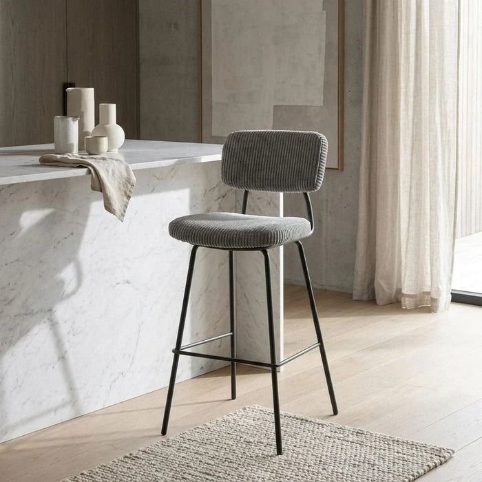 Brad Bar Stool - Grey/Black