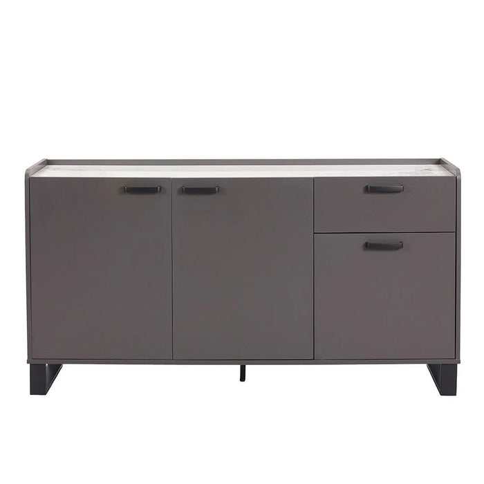 Wellington Stone TopÊ Buffet CabinetÊ With 3Doors & 1Drawer - White/Grey
