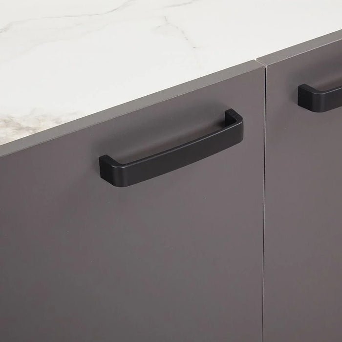 Wellington Stone TopÊ Buffet CabinetÊ With 3Doors & 1Drawer - White/Grey