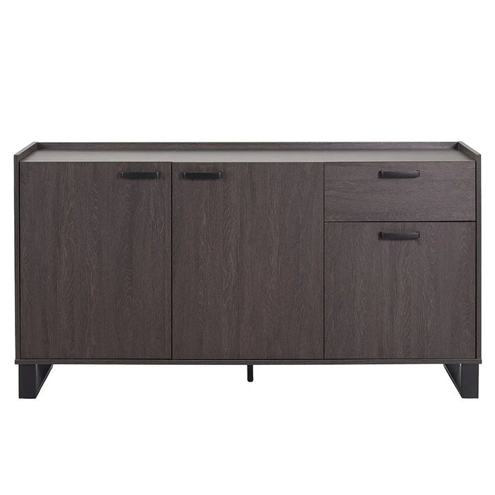 Wellington Stone TopÊ Buffet CabinetÊ With 3Doors & 1Drawer - Black/Oak