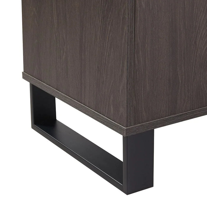 Wellington Stone TopÊ Buffet CabinetÊ With 3Doors & 1Drawer - Black/Oak