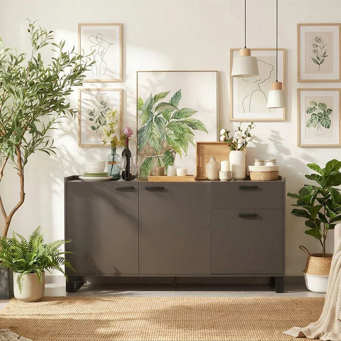 Wellington Buffet CabinetÊ With 3Doors & 1Drawer - Light Oak/Grey