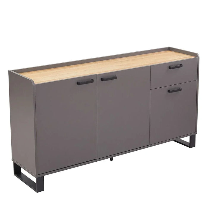 Wellington Buffet CabinetÊ With 3Doors & 1Drawer - Light Oak/Grey