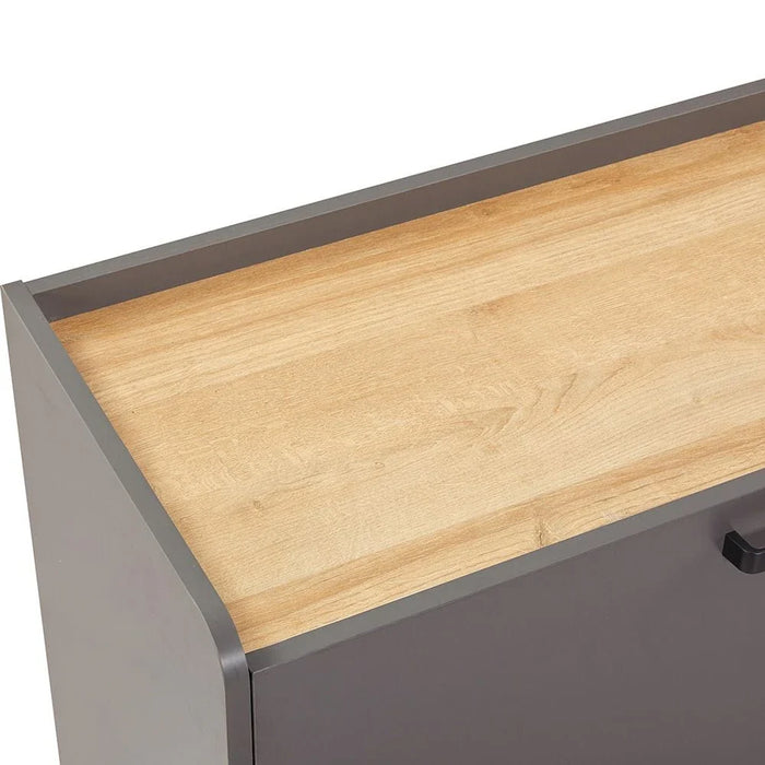 Wellington Buffet CabinetÊ With 3Doors & 1Drawer - Light Oak/Grey