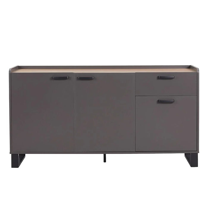 Wellington Buffet CabinetÊ With 3Doors & 1Drawer- Walnut/Grey