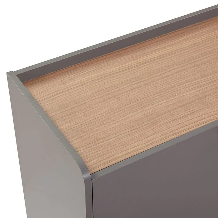 Wellington Buffet CabinetÊ With 3Doors & 1Drawer- Walnut/Grey