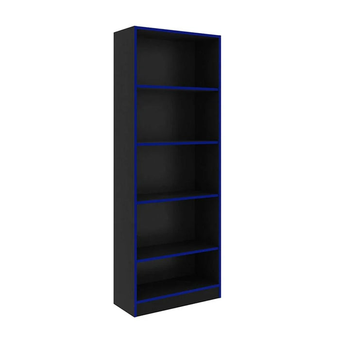 Atlaz Bookcase - Blue/Black - With 2-Year Warranty