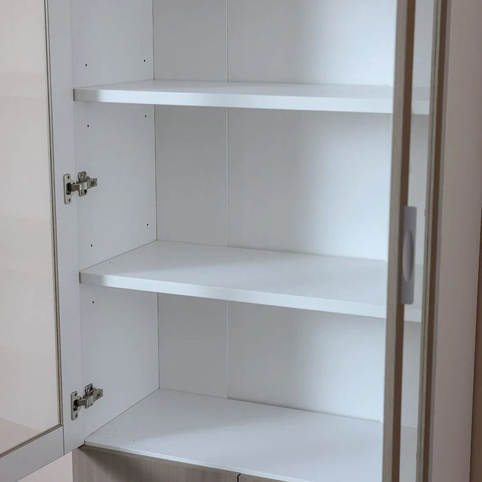 Herstal 4-Door Book Case-Oak/White-With 5-Year Warranty