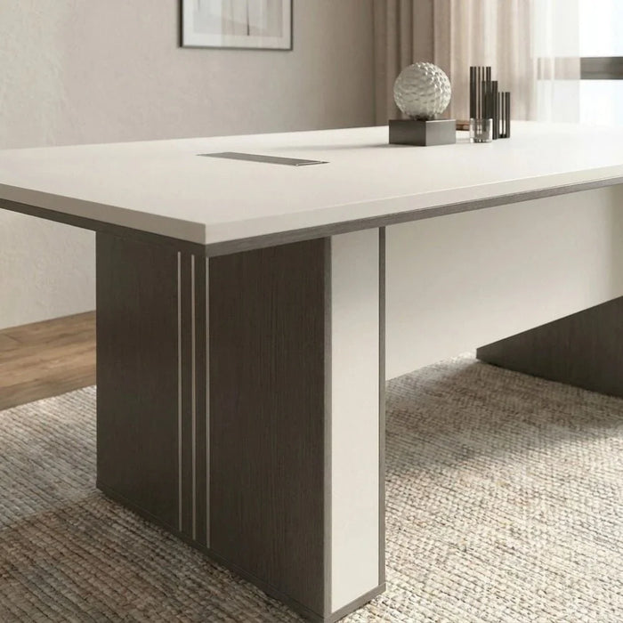 Skive Meeting/Conference Table-Grey/White-With 5-Year Warranty